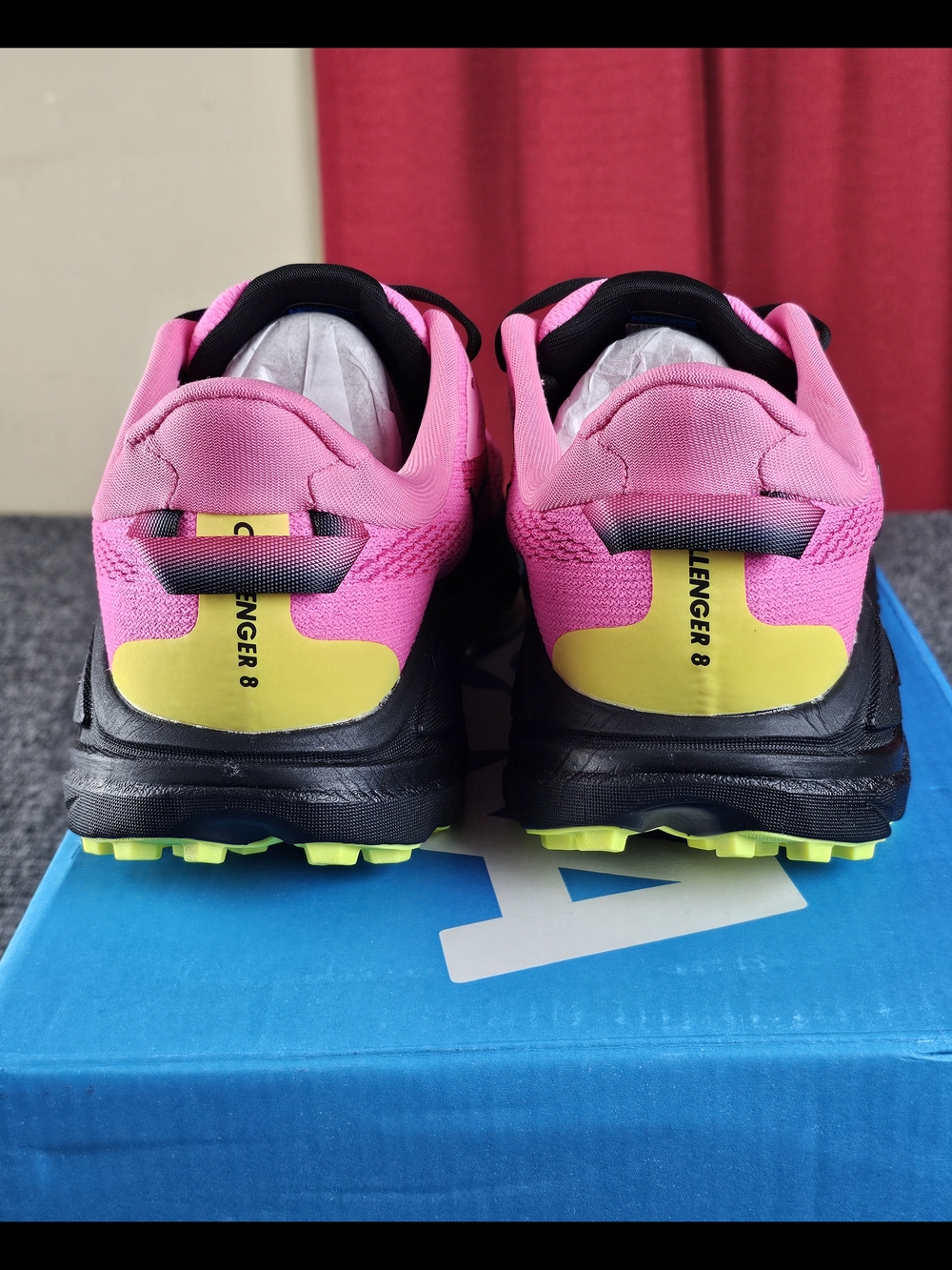 HOKA Womens Size 7D Challenger 8 Pink Trail Running Shoes - Picture 2 of 10